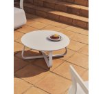 Tamaris ecru aluminium outdoor coffee table Ø80cm