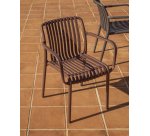 DE_Chaise empilable d’extérieur Isabellini marron