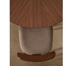 Table Ronde Naanim en placage de noyer Ø 100 cm