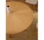 Table Ronde Naanim en placage de chêne Ø 100 cm