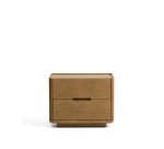 Arelida bedside table made of oak veneer and solid oak wood with light brown finish 65 x 50 cm FSC Mix Credit