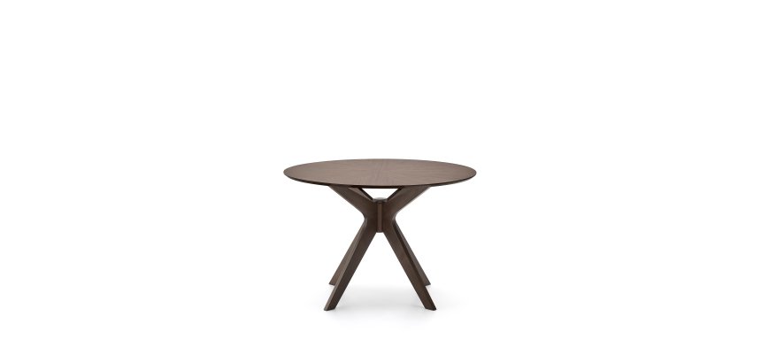 Table Ronde Naanim en placage de noyer Ø 100 cm