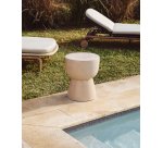 DE_Table auxiliaire d’extérieur Mesquida en céramique avec finition écrue dépolie Ø 36 cm