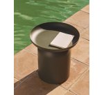 DE_Table auxiliaire Arcola en aluminium vert Ø 45 cm