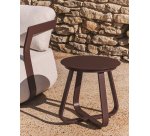 DE_Table auxiliaire d’extérieur Tamaris en aluminium marron Ø 48 cm