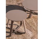 Table auxiliaire d’extérieur Tamaris en aluminium taupe Ø 48 cm