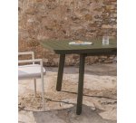 Izola extendable outdoor table in aluminium with green finish 185 (235) x 100cm