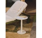 DE_Table auxiliaire Asinara en aluminium écru Ø 40 cm
