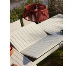 Brela extendable table in natural aluminium 205(287) x 100 cm