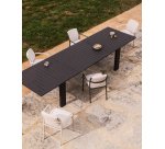 Livorno extendable table in graphite aluminium 233(350) x 100 cm