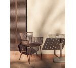 DE_Chaise d’extérieur Surpika avec pieds en acier marron