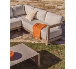 Canapé Nerano 3 places en aluminium taupe 208 cm