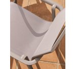 Chaise empilable d’extérieur Canea en textilène beige et aluminium taupe