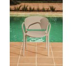 Ania stackable outdoor chair in beige