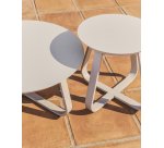 DE_Table auxiliaire d’extérieur Tamaris en aluminium écrue Ø 48 cm