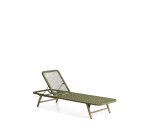DE_Bain de soleil Dandara en acier, corde verte et pieds en bois massif d’acacia FSC 100%