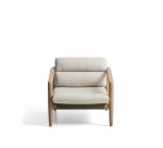 Fauteuil Menfi en bois d’acacia et corde verte FSC 100%
