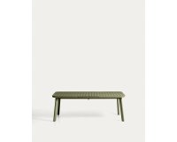 Tavolo allungabile da esterno Izola in alluminio con finitura verde 220 (280) x 100 cm