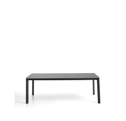 DE_Table Anafi en pierre frittée et aluminium graphite 220 x 100 cm