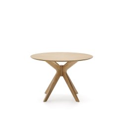 Table Ronde Naanim en placage de chêne Ø 100 cm