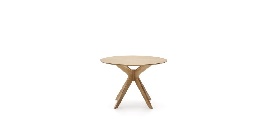 Table Ronde Naanim en placage de chêne Ø 100 cm