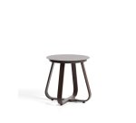 DE_Table auxiliaire d’extérieur Tamaris en aluminium marron Ø 48 cm