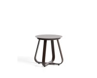 Table auxiliaire d’extérieur Tamaris en aluminium marron Ø 48 cm