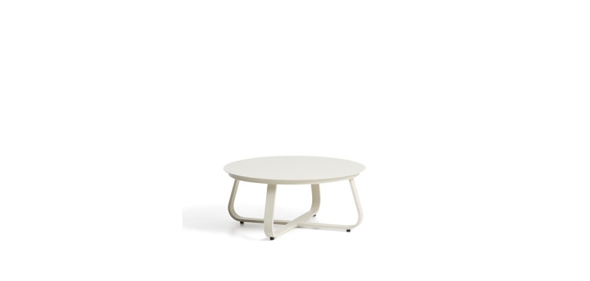 Tamaris ecru aluminium outdoor coffee table Ø80cm