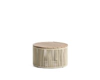 DE_Table basse Dandara en acier, corde écrue et bois d’acacia Ø 60 cm FSC 100 %