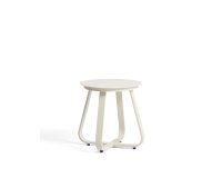 Table auxiliaire d’extérieur Tamaris en aluminium écrue Ø 48 cm