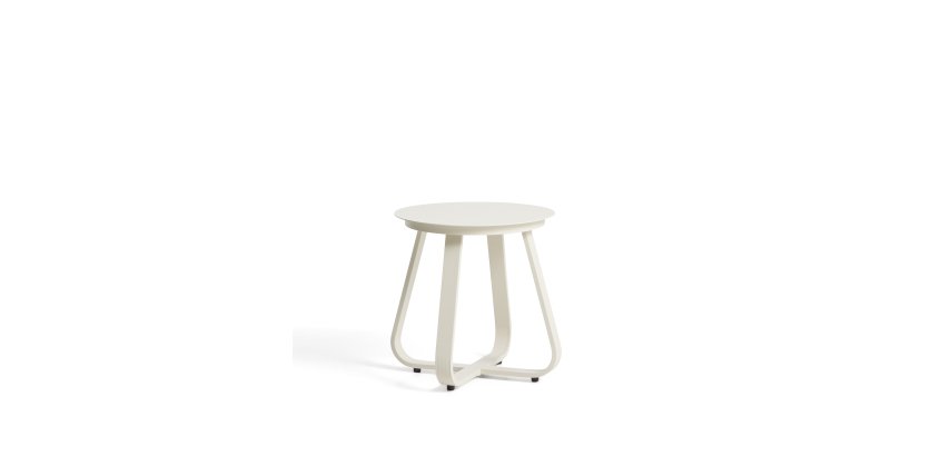 Tamaris ecru aluminium outdoor side table Ø48cm