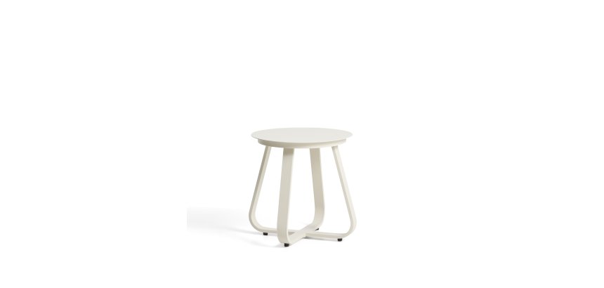 DE_Table auxiliaire d’extérieur Tamaris en aluminium écrue Ø 48 cm