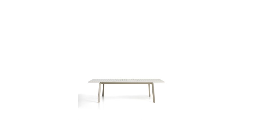 Brela extendable table in natural aluminium 205(287) x 100 cm
