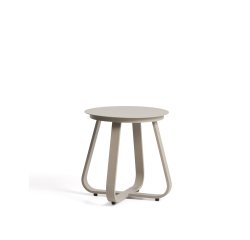 Table auxiliaire d’extérieur Tamaris en aluminium taupe Ø 48 cm