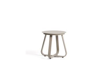 Tamaris taupe aluminium outdoor side table Ø48cm