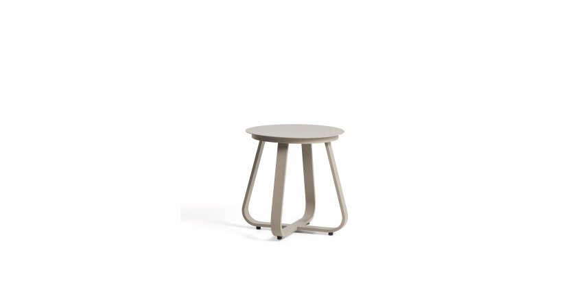 Tamaris taupe aluminium outdoor side table Ø48cm