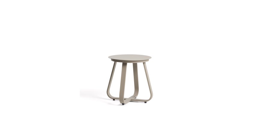Table auxiliaire d’extérieur Tamaris en aluminium taupe Ø 48 cm