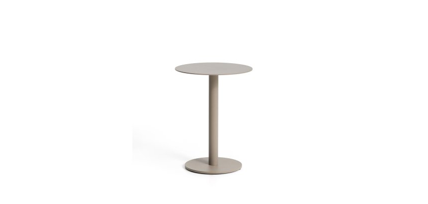 DE_Table auxiliaire Asinara en aluminium taupe Ø 40 cm