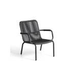 DE_Fauteuil empilable Salis en aluminium graphite et corde synthétique gris foncé