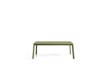 Tavolo allungabile Brela in alluminio verde 205 (287) x 100 cm