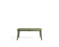 Table extensible d’extérieur Izola en aluminium avec finition verte 185 (235) x 100 cm