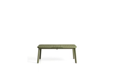 Tavolo allungabile da esterno Izola in alluminio con finitura verde 185 (235) x 100 cm