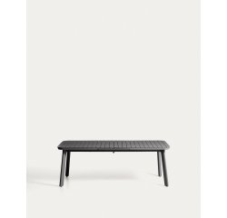 Izola extendable outdoor table in aluminium with graphite finish 220 (280) x 100cm