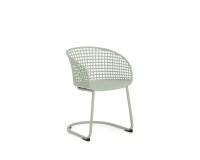 Tenaro green plastic outdoor chair with steel structure