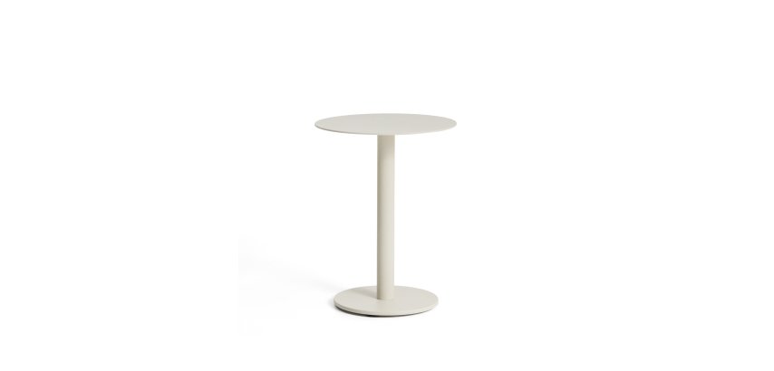 Table auxiliaire Asinara en aluminium écru Ø 40 cm