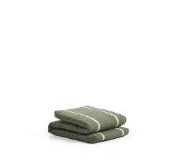 Coussin pour bain de soleil Daila avec motif Ikat 100 % PET vert 50 x 175 cm