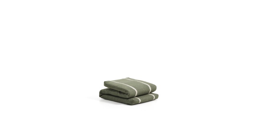 Coussin pour bain de soleil Daila avec motif Ikat 100 % PET vert 50 x 175 cm