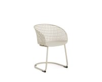 Tenaro beige plastic outdoor chair with steel structure