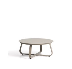 DE_Table basse d’extérieur Tamaris en aluminium taupe Ø 80 cm
