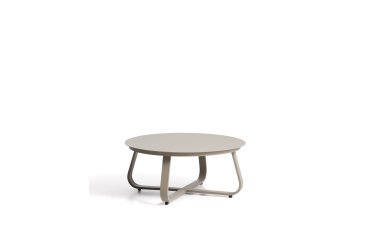 Tamaris taupe aluminium outdoor coffee table Ø80cm